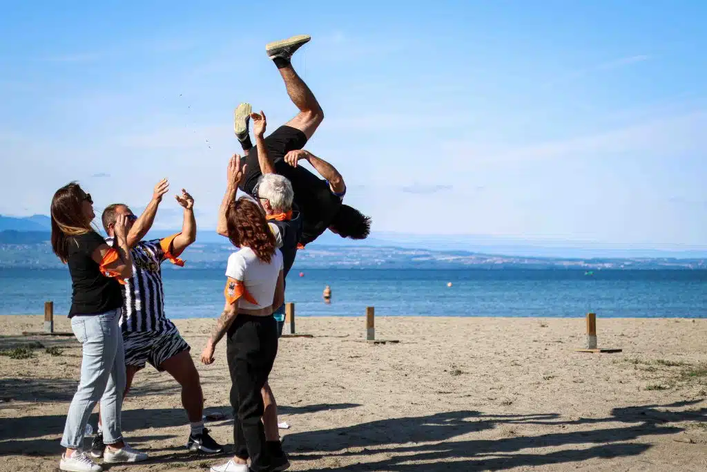 EVJF acrobaties lac